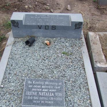 VOS Jan Johannes 1934-1978 &amp; Irene Natalia BOTHA 1942-2004