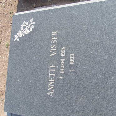VISSER Annette nee KOEN 1935-1993