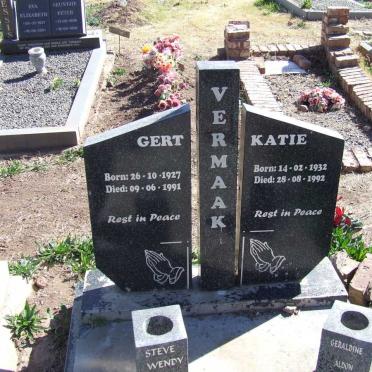 VERMAAK Gert 1927-1991 &amp; Katie 1932-1992