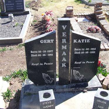 VERMAAK Gert 1927-1991 &amp; Katie 1932-1992