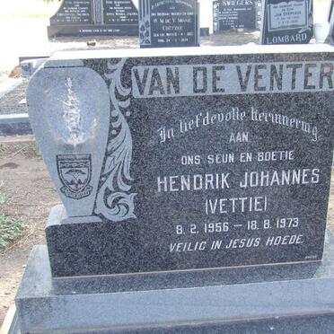 VENTER Hendrik Johannes, van de 1956-1973