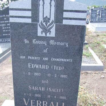VERRALL Edward 1903-1980 &amp; Sarah 1906-1980