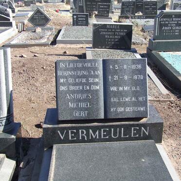 VERMEULEN Andries Michiel Gert 1936-1978