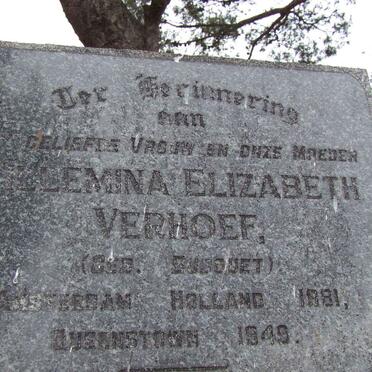VERHOEF Willemina Elizabeth nee BUSOUET 1881-1949