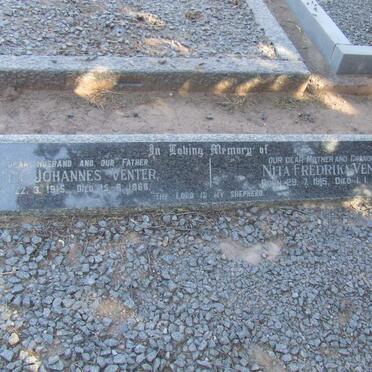 VENTER Pieter Johannes 1915-1966 &amp; Nita Fredrika 1915-2001