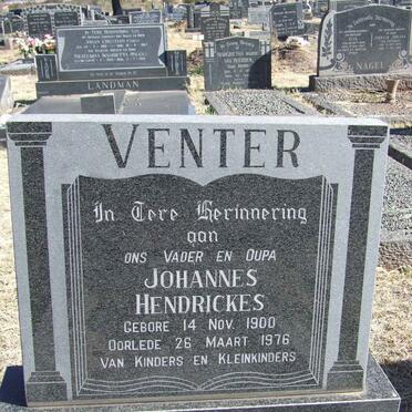 VENTER Johannes Hendrickes 1900-1976