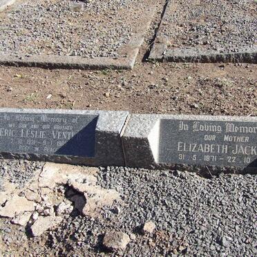 VENTER Eric Leslie 1921-1989 :: JACKSON Elizabeth 1871-1960