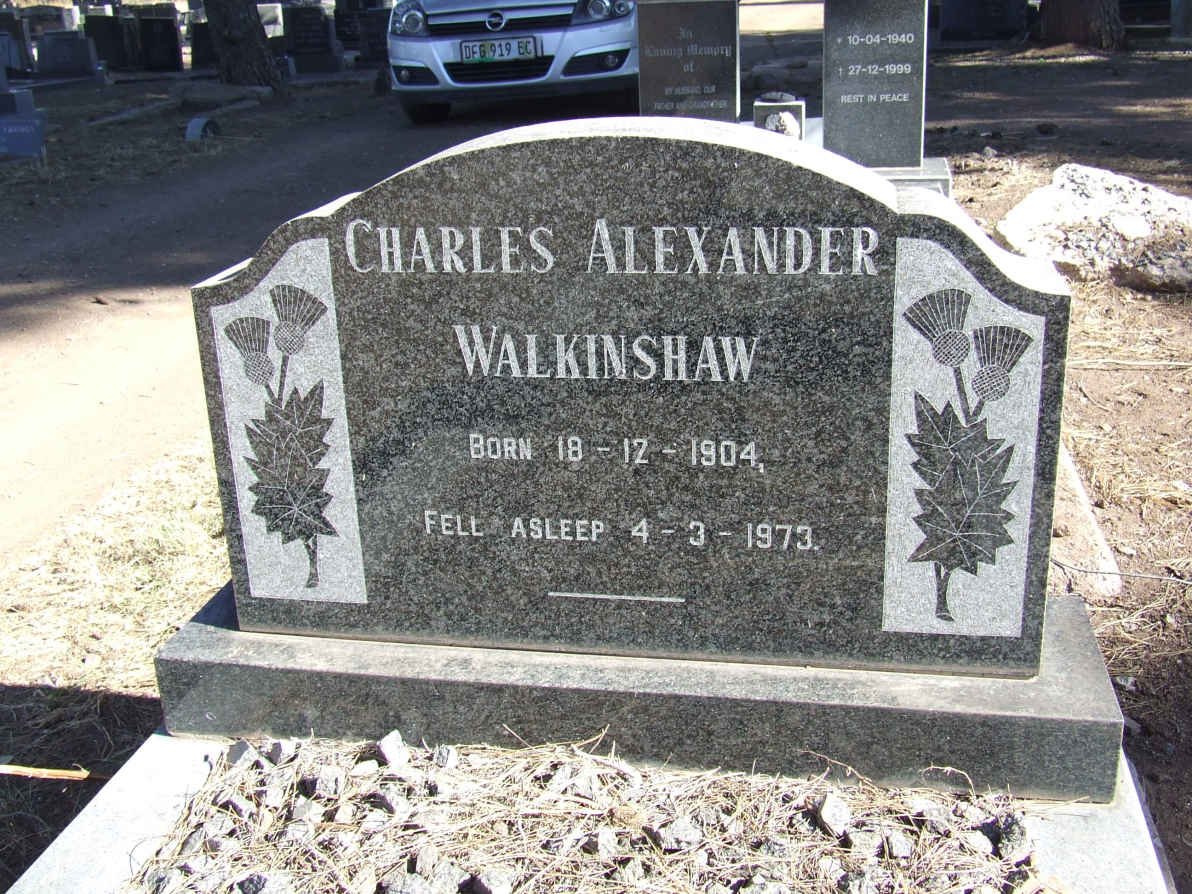 WALKINSHAW Charles Alexander 1904-1973