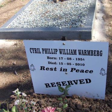 WARMBERG Cyril Philip William 1954-2010
