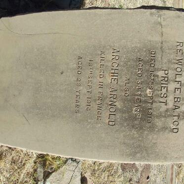 WOLFE R.E. -1919 :: ARNOLD Archie -1916