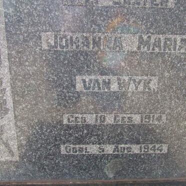 WYK Johanna Maria, van 1914-1944