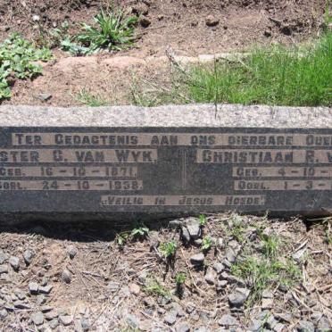 WYK Christiaan R., van 1865-1942 &amp; Hester C. 1871-1938
