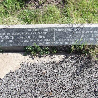 WYK Frederick Jacobus, van 1915-1964 &amp; Catherina Cornelia V.D. MERWE 1916-1969