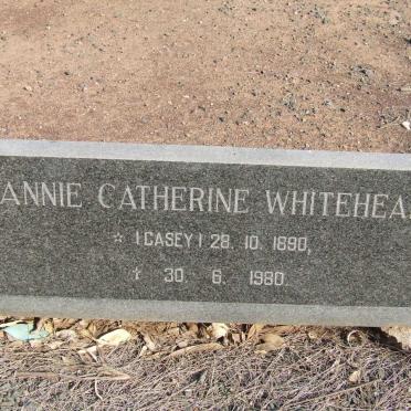 WHITEHEAD  Annie Catherine nee CASEY 1890--1980