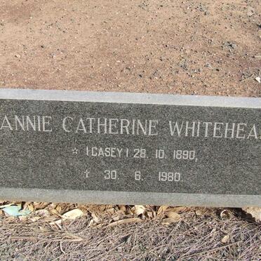 WHITEHEAD  Annie Catherine nee CASEY 1890--1980