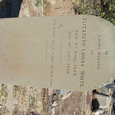 WHITE Elizabeth Louisa 1844-1930