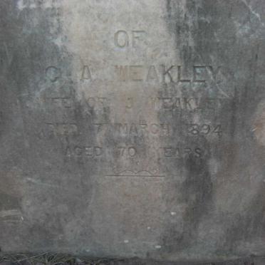WEAKLEY C.A. 1824-1894