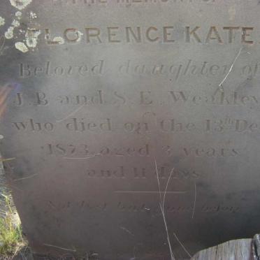 WEAKLEY Florence Kate 1870-1873