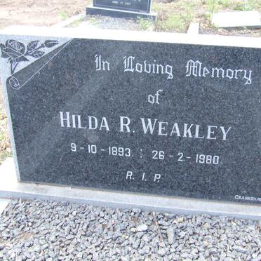 WEAKLEY Hilda R. 1893-1980