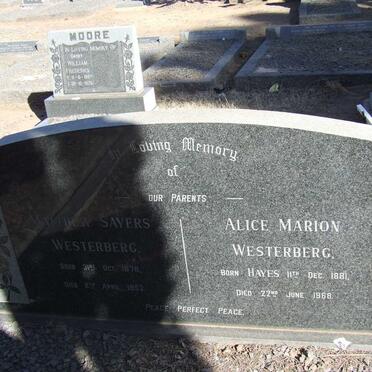 WESTERBERG Matthew Sayers 1878-1952 &amp; Alice Marion HAYES 1881-1968