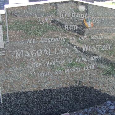 WENTZEL Magdalena S. nee VENTER 1894-1949