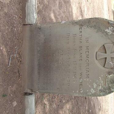 WEDELL Bertha Blake, von 1869-1870