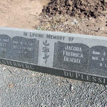 WESTERBERG Stanley Gordon 1913-1983 :: DU PLESSIS Jacoba Fredrica Beatrix 1931-2003