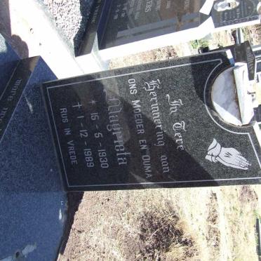 WET Isaac, de 1929-1995 &amp; Magrieta 1930-1989 