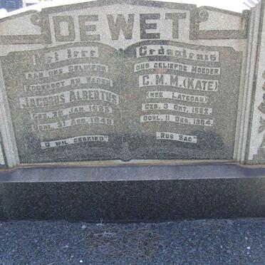 WET Jacobus Albertus, de 1885-1948 &amp; C.M.M. LATEGAN 1882-1964