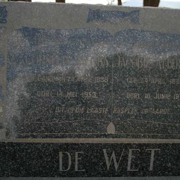 WET Jacobus Albertus, de 1886-1971 &amp; Cornelia Jacoba 1889-1953