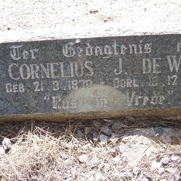 WITT Cornelius J., de 1870-1954