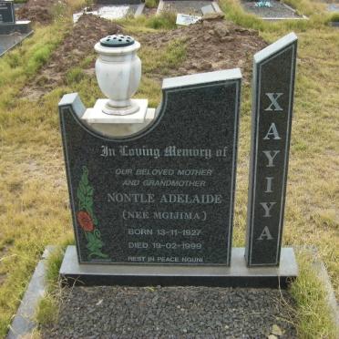 XAYIYA Nontle Adelaide nee MGIJIMA 1927-1999