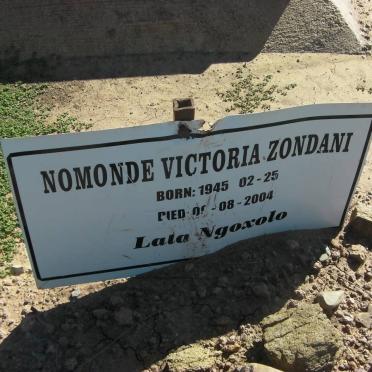 ZONDANI Nomonde Victoria 1945-2004