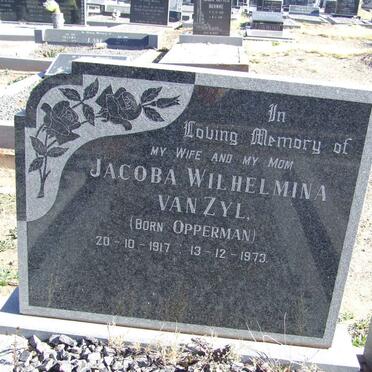 ZYL Jacoba Wilhelmina, van nee OPPERMAN 1917-1973