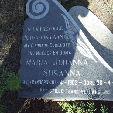 ? Maria Johanna Susanna nee RYNDERS 1903-1968