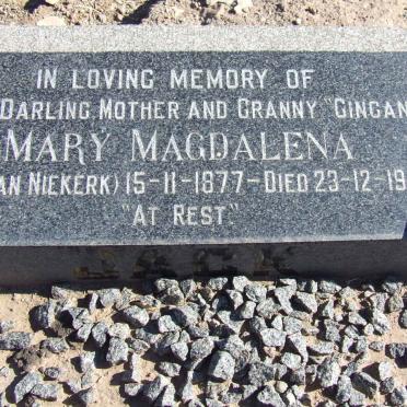 ? Mary Magdalena VAN NIEKERK 1877-1967