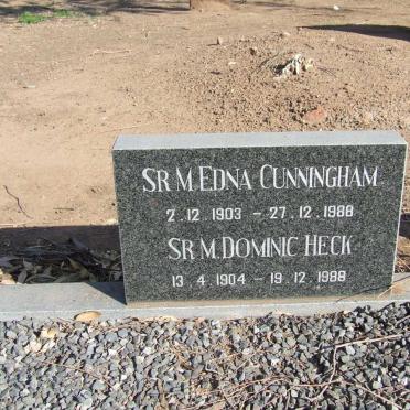 CUNNINGHAM Edna 1903-1988 &amp; HECK Dominic 1904-1988