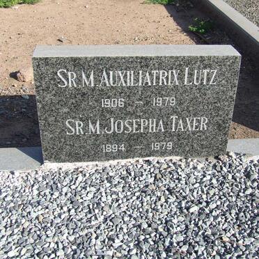 LUTZ Auxiliatrix 1906-1979 &amp; TAXER Josepha  1894-1979