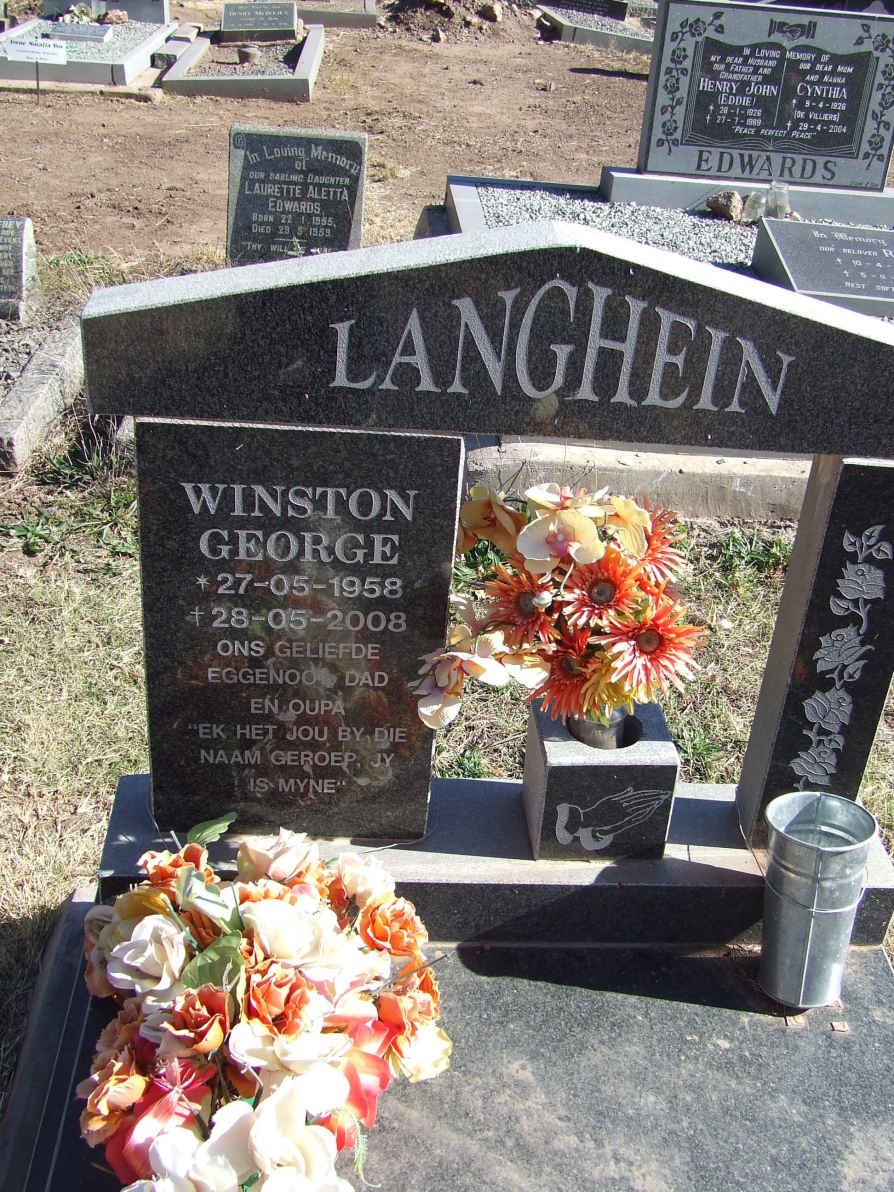 LANGHEIN Winston George 1958-2008