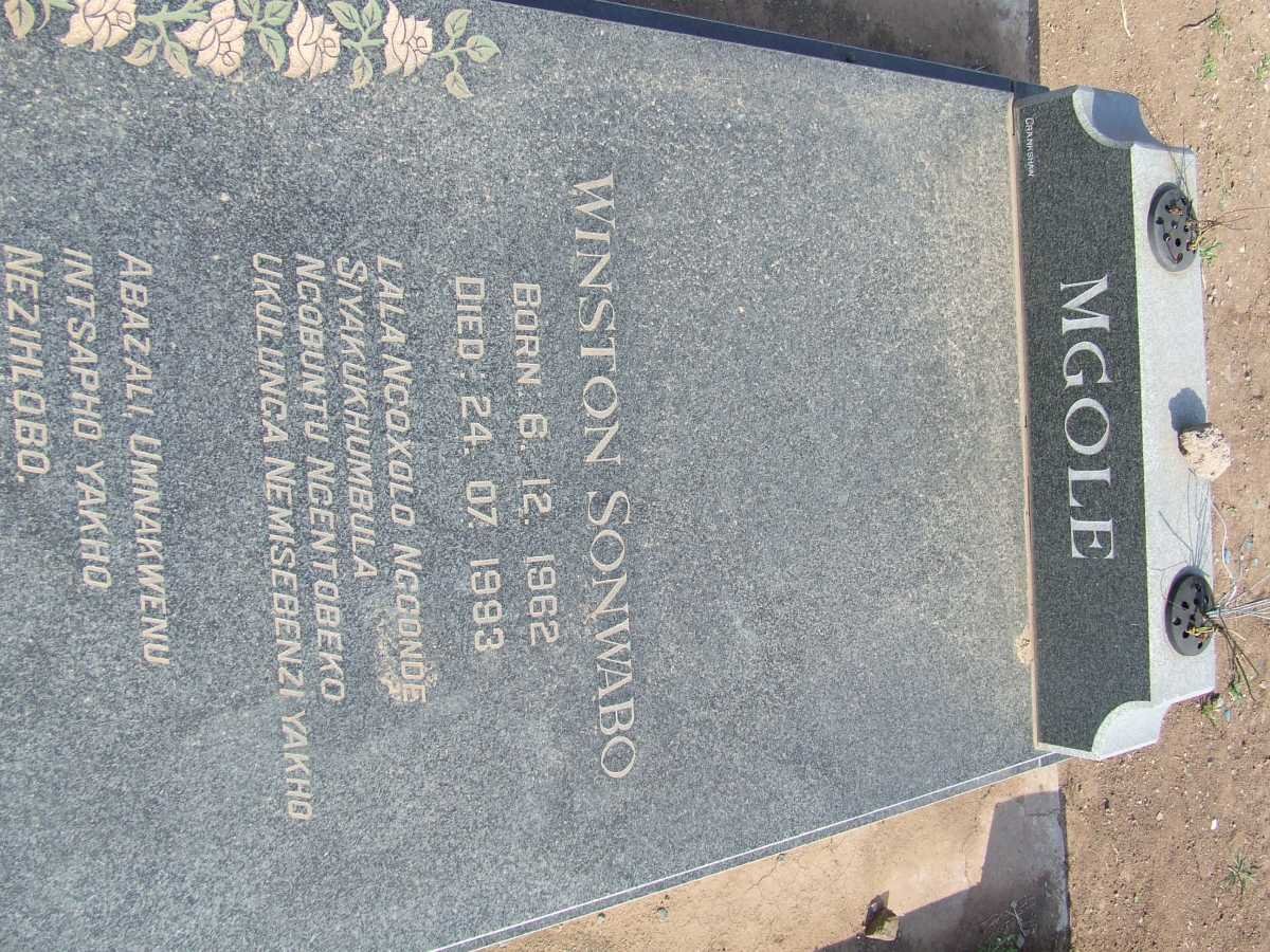 MGOLE Winston Sonwabo 1962-1993