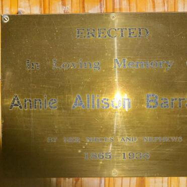 BARRABLE Annie Allison 1865-1936