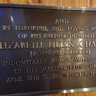 CHAMINGS Elizabeth Lilian nee ELLENBERGER 1898-1973