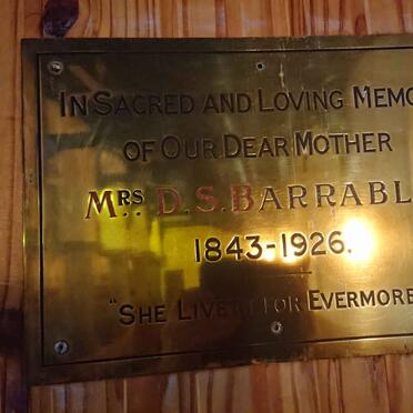 BARRABLE D.S. 1843-1926