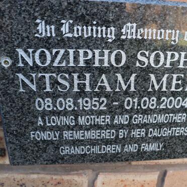 MELI Nozipho Sophy Ntsham 1952-2004