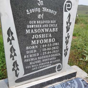 MFOMBO Masonwabe Joshua 1981-2022