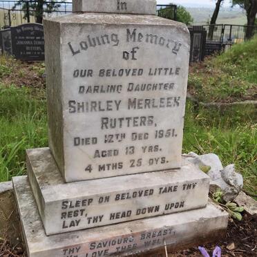 RUTTERS Shirley Merleen -1951
