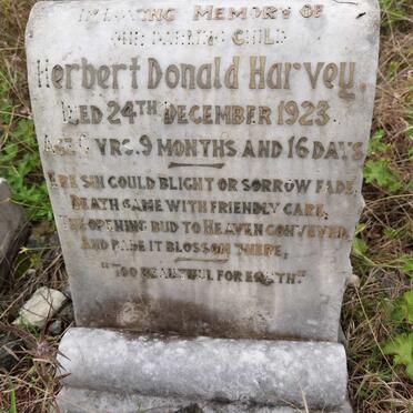 HARVEY Herbert Donald -1923