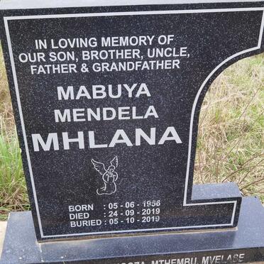 MHLANA Mabuya Mandela 1956-2019