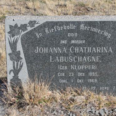 LABUSCHAGNE Johanna Chatharina nee KLOPPER 1895-1969