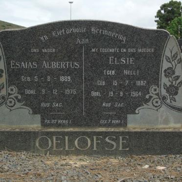 OELOFSE Esaias Albertus 1889-1975 &amp; Elsie NELL 1882-1964